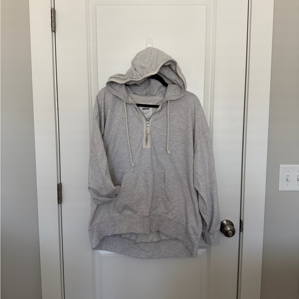 Aerie Quarter Zip Hoodie Sweatshirt